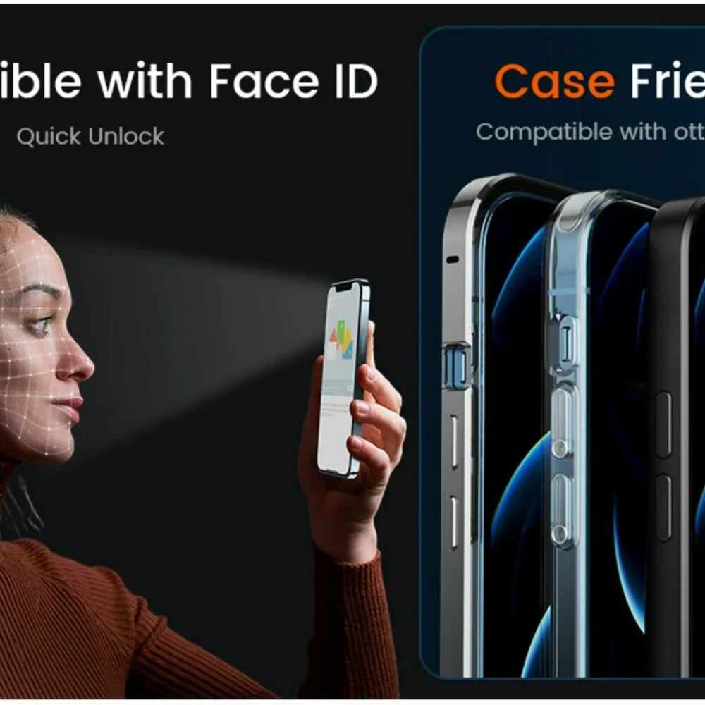 MRGLAS 2-Pack Privacy Screen Protector + 2 Camera Protectors - iPhone 12 Pro Max